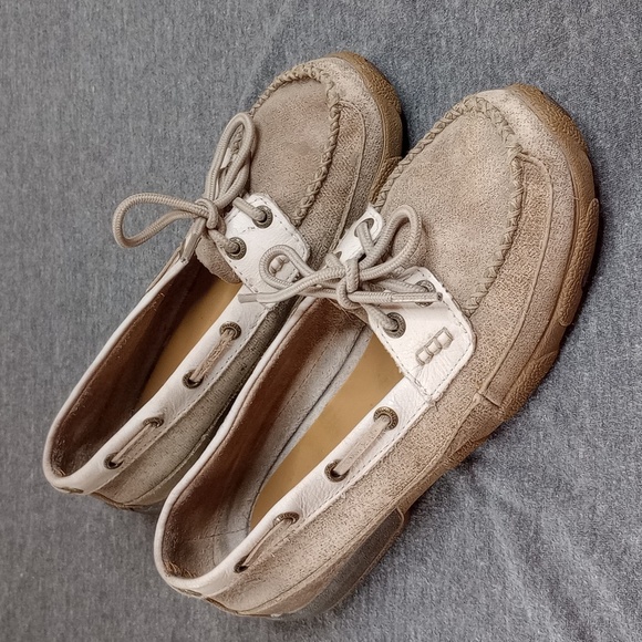 Twisted X Shoes - Twisted X Loafers Flats Women's Size 7 Medium Tan Cream Leather Slip On Moc Boat